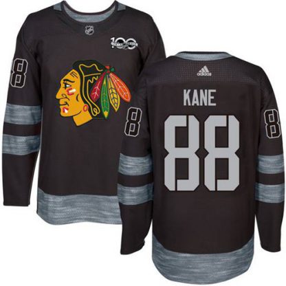 Adidas Chicago Blackhawks #88 Patrick Kane Black 1917-2017 100th Anniversary Stitched NHL Jersey