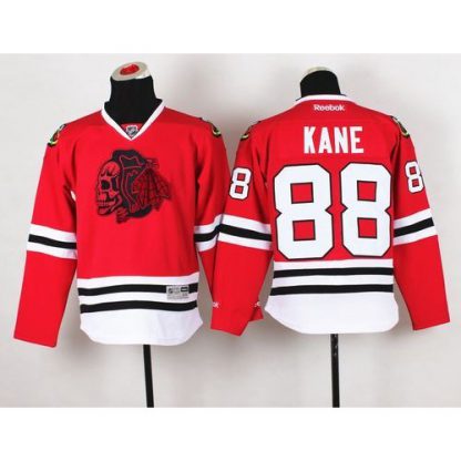 Chicago Blackhawks #88 Patrick Kane Red(Red Skull) Stitched Youth NHL Jersey