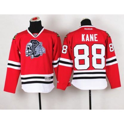 Chicago Blackhawks #88 Patrick Kane Red(White Skull) Stitched Youth NHL Jersey