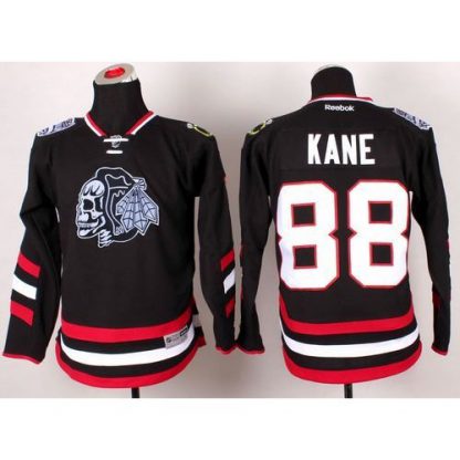 Chicago Blackhawks #88 Patrick Kane Black(White Skull) 2014 Stadium Series Stitched Youth NHL Jersey