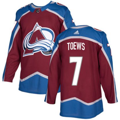 Adidas Colorado Avalanche #7 Devon Toews Burgundy Home Authentic Stitched NHL Jersey