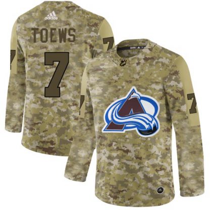 Adidas Colorado Avalanche #7 Devon Toews Camo Authentic Stitched NHL Jersey