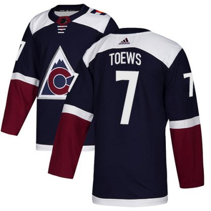 Adidas Colorado Avalanche #7 Devon Toews Navy Alternate Authentic Stitched NHL Jersey