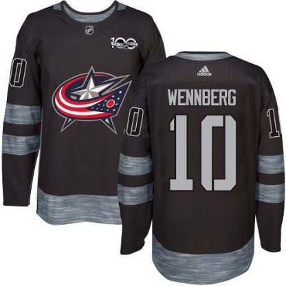 Adidas Blue Columbus Blue Jackets #10 Alexander Wennberg Black 1917-2017 100th Anniversary Stitched NHL Jersey