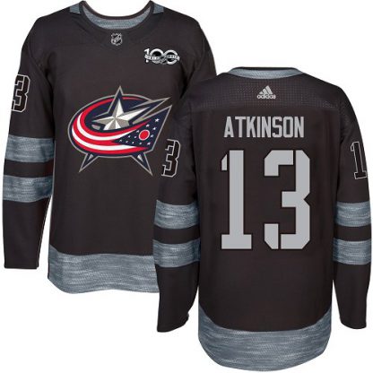 Adidas Blue Columbus Blue Jackets #13 Cam Atkinson Black 1917-2017 100th Anniversary Stitched NHL Jersey