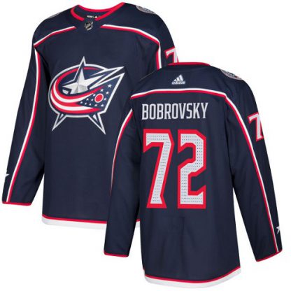 Adidas Blue Columbus Blue Jackets #72 Sergei Bobrovsky Navy Blue Home Authentic Stitched NHL Jersey