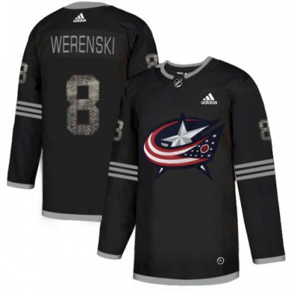 Adidas Blue Columbus Blue Jackets #8 Zach Werenski Black Authentic Classic Stitched NHL Jersey