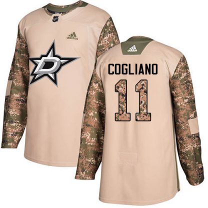 Adidas Dallas Stars #11 Andrew Cogliano Camo Authentic 2017 Veterans Day Stitched NHL Jersey