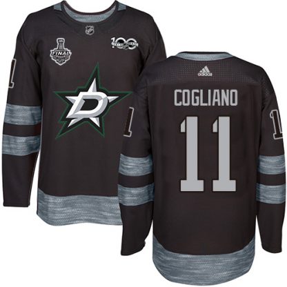 Adidas Dallas Stars #11 Andrew Cogliano Black 1917-2017 100th Anniversary 2020 Stanley Cup Final Stitched NHL Jersey