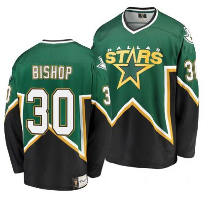 Dallas Dallas Stars #30 Ben Bishop Kelly Green Men's Heritage Premier Breakaway Player NHL Jersey