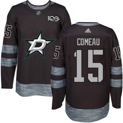 Adidas Dallas Stars #15 Blake Comeau Black 1917-2017 100th Anniversary Stitched NHL Jersey