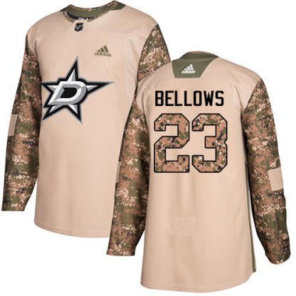 Adidas Dallas Stars #23 Brian Bellows Camo Authentic 2017 Veterans Day Stitched NHL Jersey
