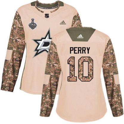 Adidas Dallas Stars #10 Corey Perry Camo Authentic 2017 Veterans Day Women's 2020 Stanley Cup Final Stitched NHL Jersey