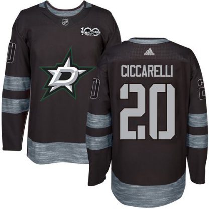 Adidas Dallas Stars #20 Dino Ciccarelli Black 1917-2017 100th Anniversary Stitched NHL Jersey