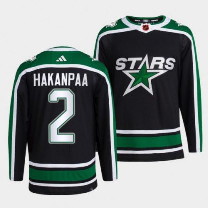 Dallas Dallas Stars #2 Jani Hakanpaa Men's adidas Reverse Retro 2.0 Authentic Player Jersey - Black