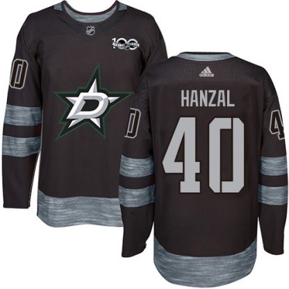 Adidas Dallas Stars #40 Martin Hanzal Black 1917-2017 100th Anniversary Stitched NHL Jersey