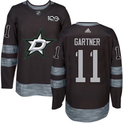 Adidas Dallas Stars #11 Mike Gartner Black 1917-2017 100th Anniversary Stitched NHL Jersey