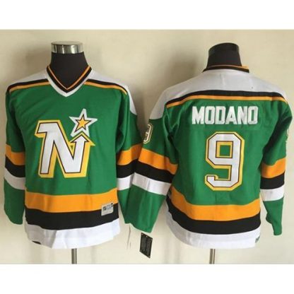 Dallas Stars #9 Mike Modano Green CCM Throwback Youth Stitched NHL Jersey