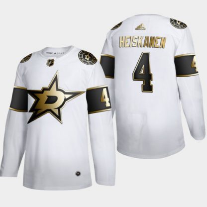 Dallas Dallas Stars #4 Miro Heiskanen Men's Adidas White Golden Edition Limited Stitched NHL Jersey