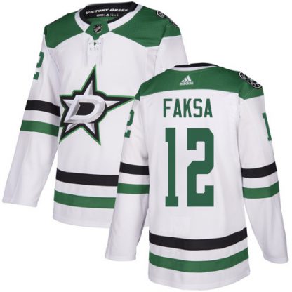Adidas Dallas Stars #12 Radek Faksa White Road Authentic Stitched NHL Jersey