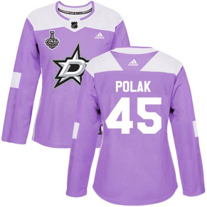 Adidas Dallas Stars #45 Roman Polak Purple Authentic Fights Cancer Women's 2020 Stanley Cup Final Stitched NHL Jersey