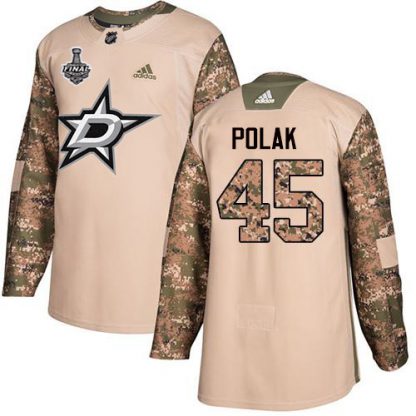 Adidas Dallas Stars #45 Roman Polak Camo Authentic 2017 Veterans Day 2020 Stanley Cup Final Stitched NHL Jersey