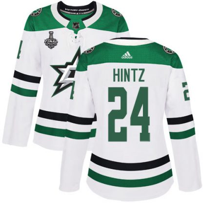 Adidas Dallas Stars #24 Roope Hintz White Road Authentic Women's 2020 Stanley Cup Final Stitched NHL Jersey