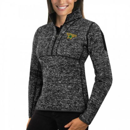 Dallas Dallas Stars Antigua Women's Fortune 1/2-Zip Pullover Sweater Charcoal