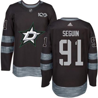 Adidas Dallas Stars #91 Tyler Seguin Black 1917-2017 100th Anniversary Stitched NHL Jersey