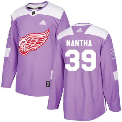 Adidas Detroit Red Wings #39 Anthony Mantha Purple Authentic Fights Cancer Stitched NHL Jersey