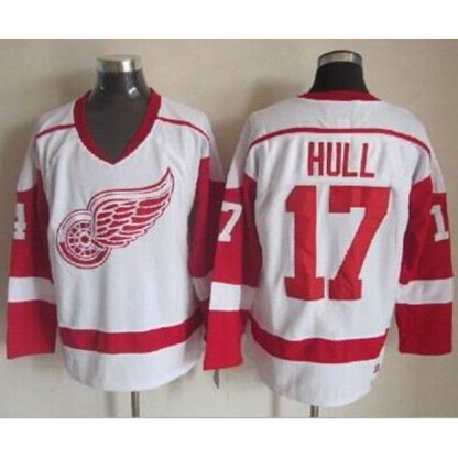 Detroit Red Wings #17 Brett Hull White CCM Throwback Stitched NHL Jersey