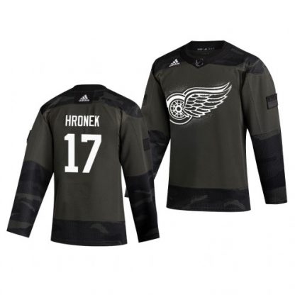 Detroit Detroit Red Wings #17 Filip Hronek Adidas 2019 Veterans Day Men's Authentic Practice NHL Jersey Camo