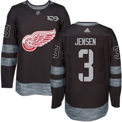 Adidas Detroit Red Wings #3 Nick Jensen Black 1917-2017 100th Anniversary Stitched NHL Jersey