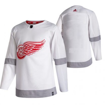 Detroit Detroit Red Wings Blank White Men's Adidas 2020-21 Reverse Retro Alternate NHL Jersey