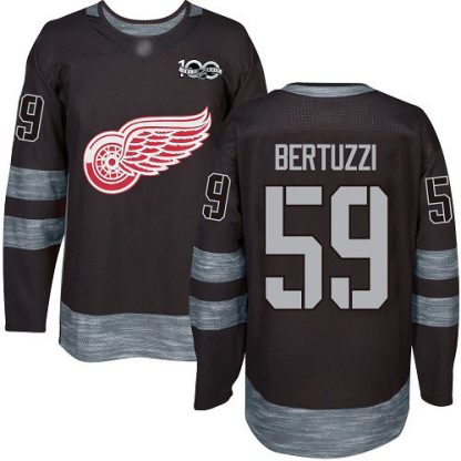 Adidas Detroit Red Wings #59 Tyler Bertuzzi Black 1917-2017 100th Anniversary Stitched NHL Jersey