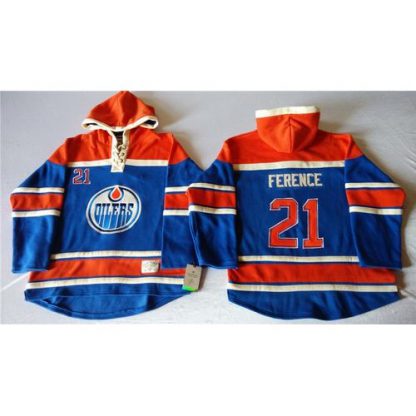Edmonton Oilers #21 Andrew Ference Light Blue Sawyer Hooded Sweatshirt Stitched NHL Jersey