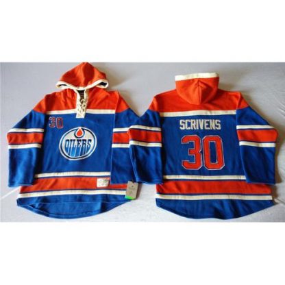 Edmonton Oilers #30 Ben Scrivens Light Blue Sawyer Hooded Sweatshirt Stitched NHL Jersey