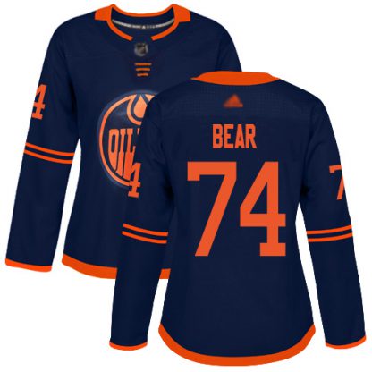 Adidas Edmonton Oilers #74 Ethan Bear Navy Alternate Authentic Women's Stitched NHL Jersey