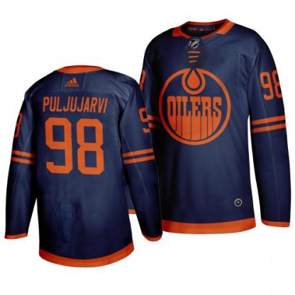 Edmonton Edmonton Oilers #98 Jesse Puljujarvi Blue 2019-20 Third Alternate Jersey