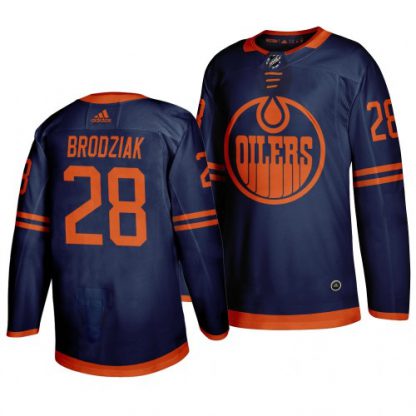 Edmonton Edmonton Oilers #28 Kyle Brodziak Blue 2019-20 Third Alternate Jersey