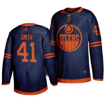 Edmonton Edmonton Oilers #41 Mike Smith Blue 2019-20 Third Alternate Jersey