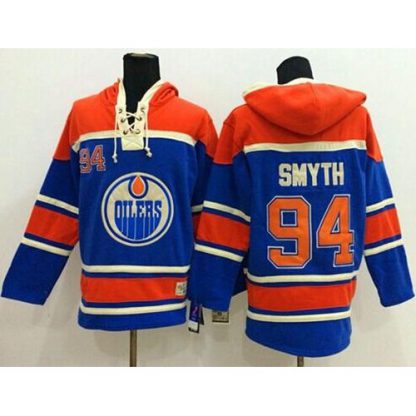 Edmonton Oilers #94 Ryan Smyth Light Blue Sawyer Hooded Sweatshirt Stitched NHL Jersey