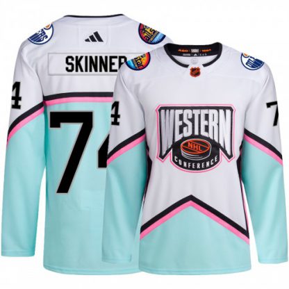 Edmonton Edmonton Oilers #74 Stuart Skinner 2023 White NHL All-Star Game Jersey
