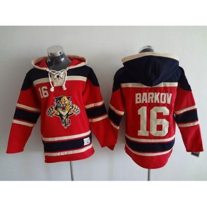 Florida Panthers #16 Aleksander Barkov Red Sawyer Hooded Sweatshirt Stitched NHL Jersey