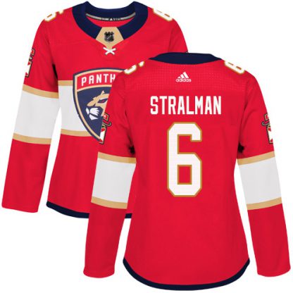 Adidas Florida Panthers #6 Anton Stralman Red Home Authentic Women's Stitched NHL Jersey