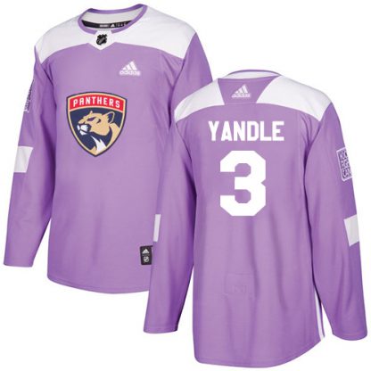 Adidas Florida Panthers #3 Keith Yandle Purple Authentic Fights Cancer Stitched NHL Jersey