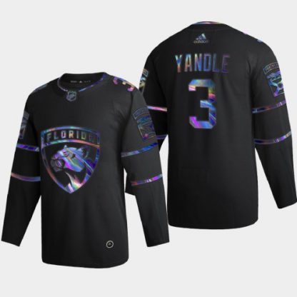 Florida Florida Panthers #3 Keith Yandle Men's Nike Iridescent Holographic Collection NHL Jersey - Black