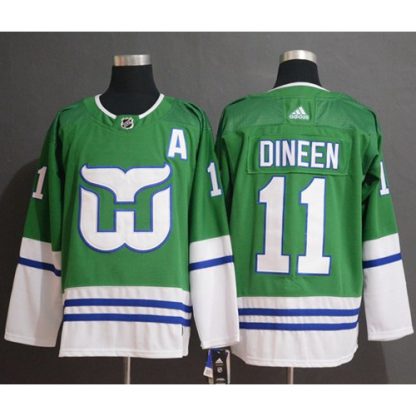 Adidas Hartford Whalers #11 Kevin Dineen Green Authentic Stitched NHL Jersey