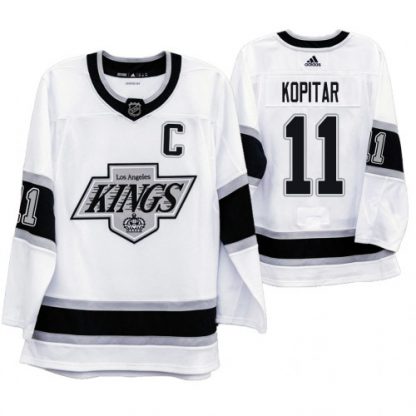 Los Angeles Los Angeles Kings #11 Anze Kopitar Men's Adidas 2019-20 Heritage White Throwback 90s NHL Jersey