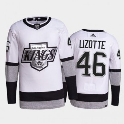 Adidas Los Angeles Kings #46 Blake Lizotte Men's 2021-22 Alternate Authentic NHL Jersey - White